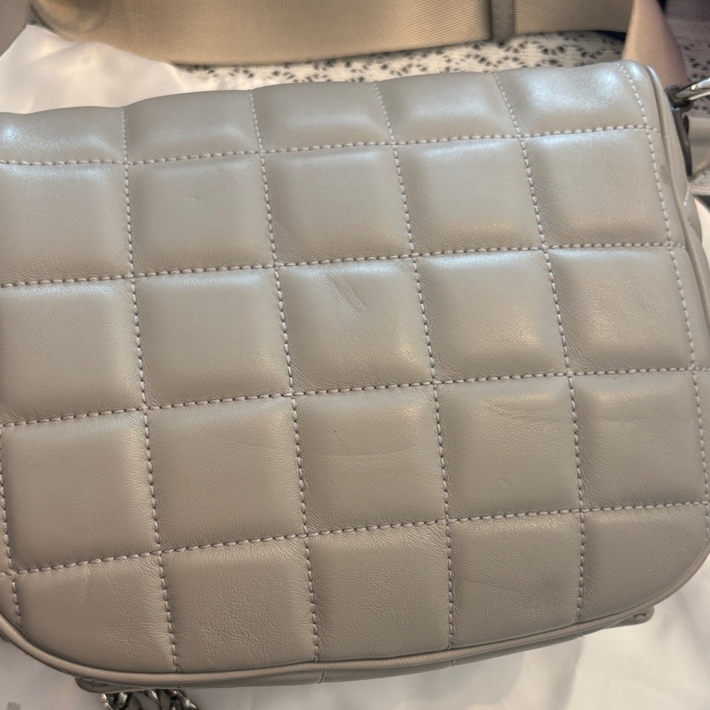 Michael Kors Silver Quilted Crossbody Bag - Picture 7 of 10